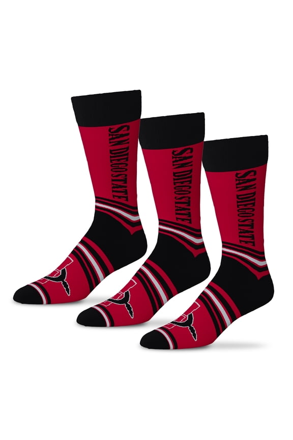 Unisex Starter  Red San Diego State Aztecs Rally Cry 3-Pack Socks Set