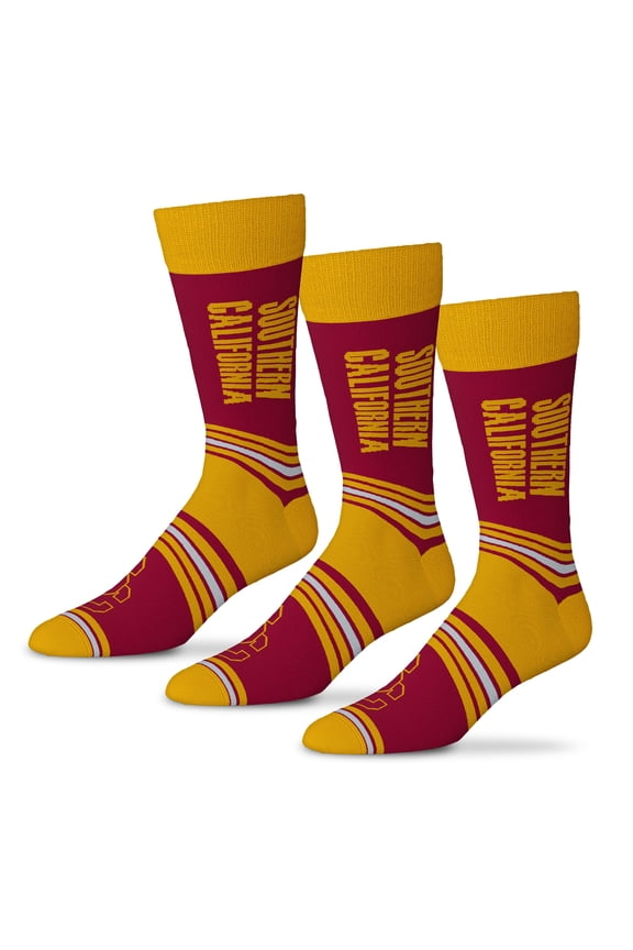 Unisex Starter  Red USC Trojans Rally Cry 3-Pack Socks Set