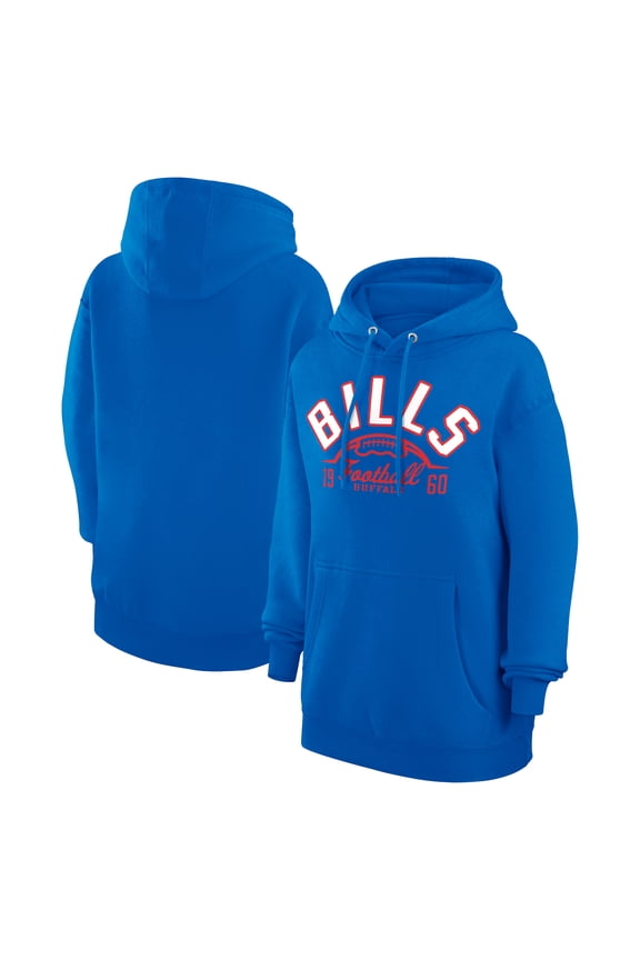 Unisex Starter Royal Buffalo Bills Half Ball Team Fleece Pullover Hoodie
