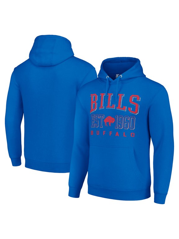 Unisex Starter Royal Buffalo Bills Throwback Logo Pullover Hoodie