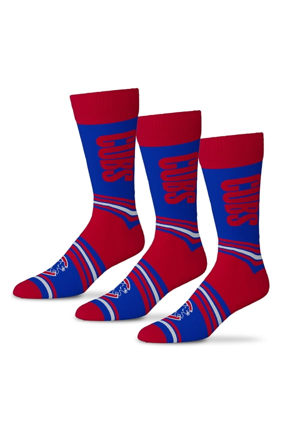Unisex Starter Royal Chicago Cubs Rally Cry 3-Pack Socks Set