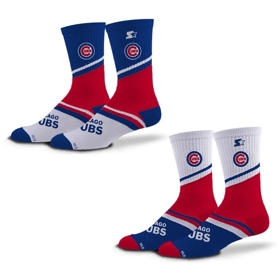 Unisex Starter Royal/Red Chicago Cubs Old School Two-Pack Crew Socks Set