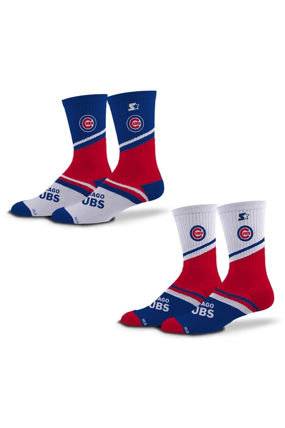 Unisex Starter Royal/Red Chicago Cubs Old School Two-Pack Crew Socks Set