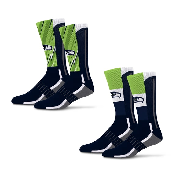 Unisex Starter Seattle Seahawks Big Energy Neo Two-Pack Crew Socks Set