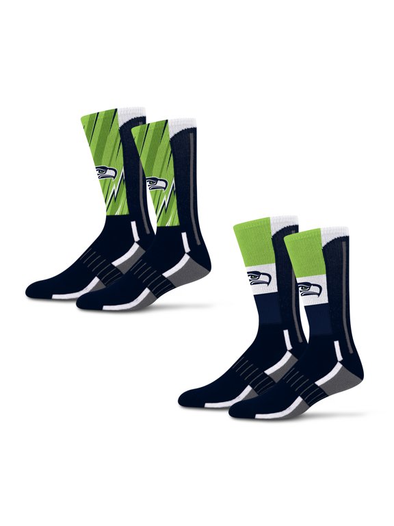 Unisex Starter Seattle Seahawks Big Energy Neo Two-Pack Crew Socks Set