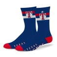 thumbnail image 1 of Unisex Starter Texas Rangers Team Color Two-Stripe Crew Socks, 1 of 3