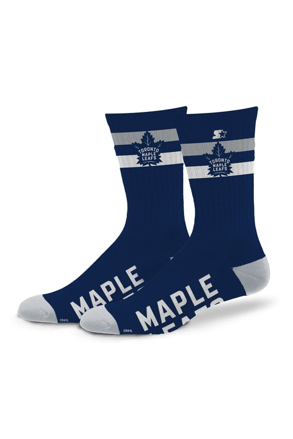 Unisex Starter Toronto Maple Leafs Team Color Two-Stripe Crew Socks