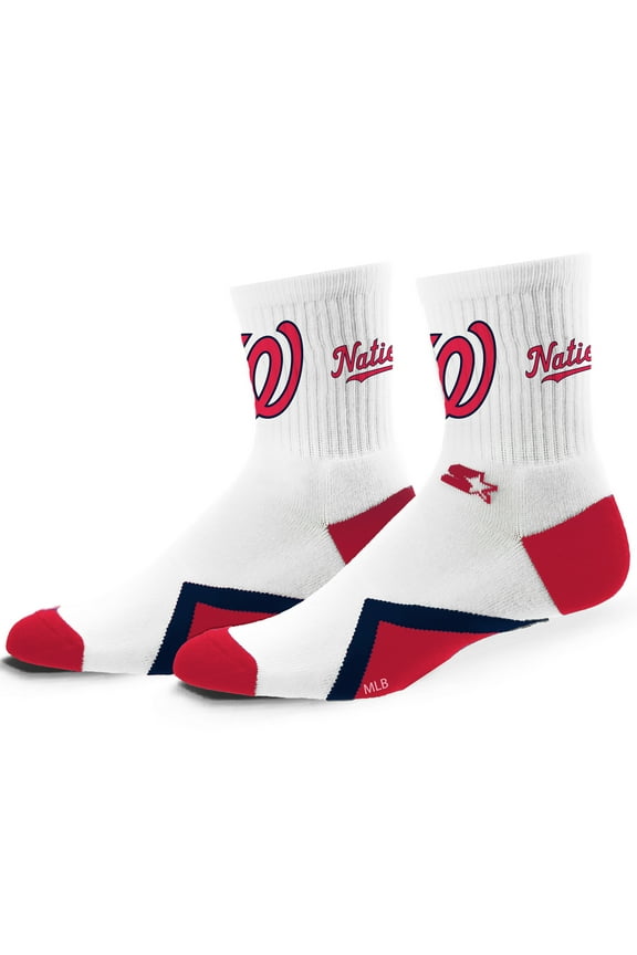 Unisex Starter Washington Nationals Striker Mid-Crew Socks