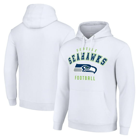 Unisex Starter White Seattle Seahawks Logo Pullover Hoodie