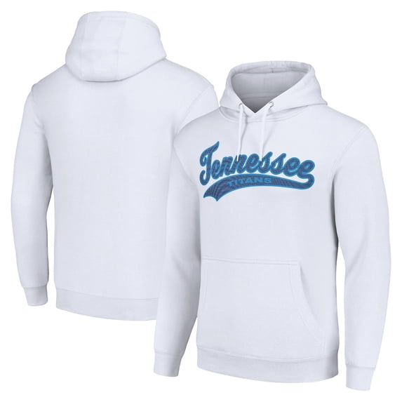 Unisex Starter White Tennessee Titans Tailsweep Pullover Hoodie