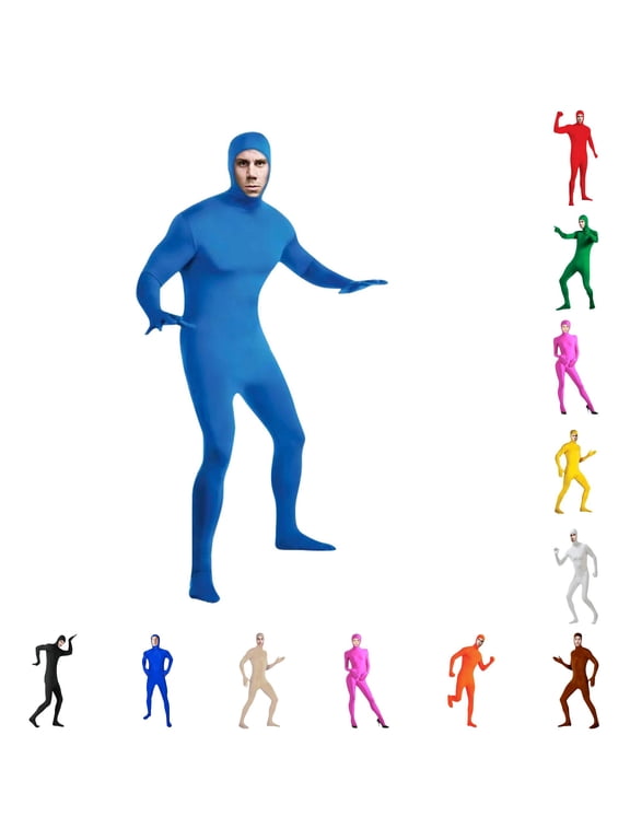 Unisex Stealth Jumpsuit - Black Morphsuit Full Body Spandex Catsuit for Halloween Stage Performance Cosplay