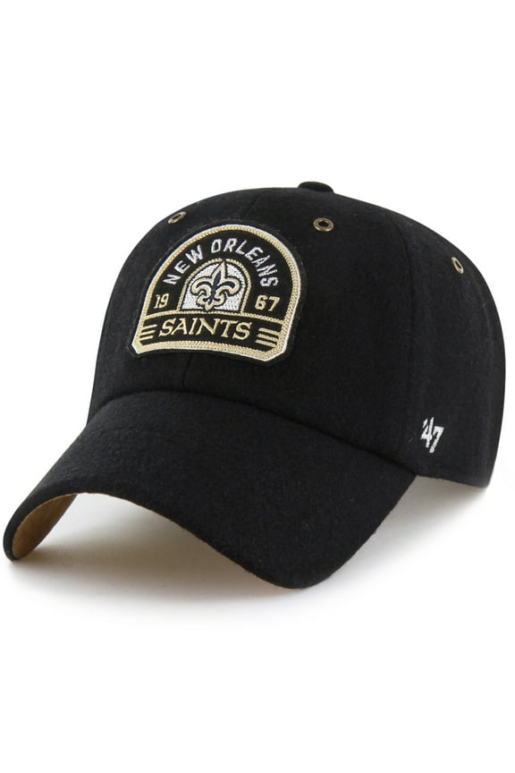 Unisex Stoney Clover Lane x '47 Black New Orleans Saints Field Goal Clean Up Adjustable Hat