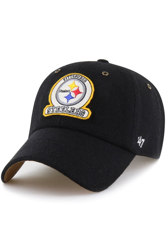 Unisex Stoney Clover Lane x '47 Black Pittsburgh Steelers Field Goal Clean Up Adjustable Hat