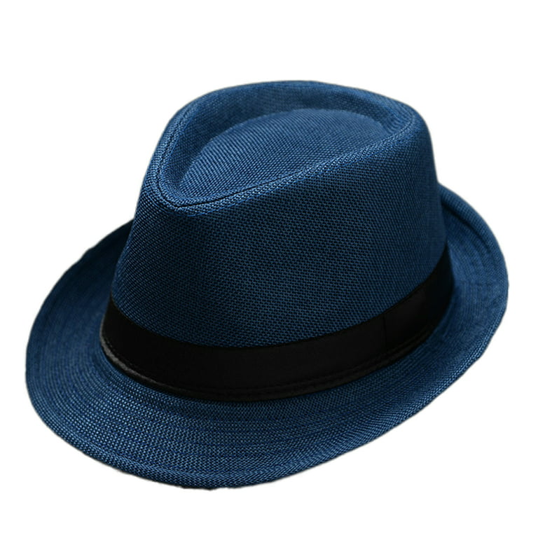 Unisex Straw Fedora Sun Hat Panama Trilby Crushable Mens Ladies Foldable  Travel Party Hats