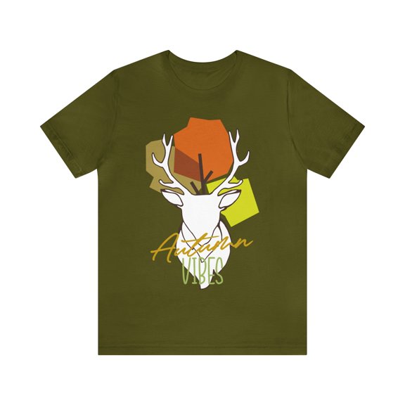 Unisex Streetwear Classic Jersey Short Sleeve T-Shirt Autumn Vibes Buck