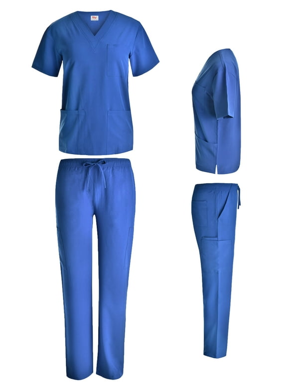 Unisex Stretch Scrub Set Top and Pants