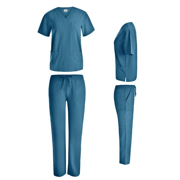 Unisex Stretch Scrub Set Top and Pants