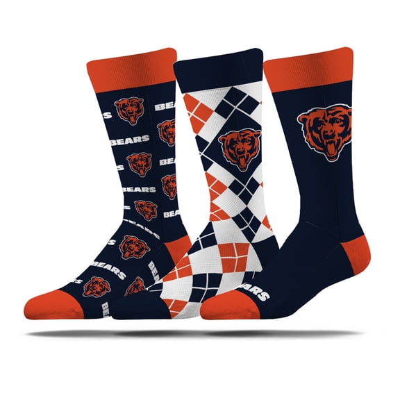 Unisex Strideline Chicago Bears Business Knit Crew Socks Three-Pack Set