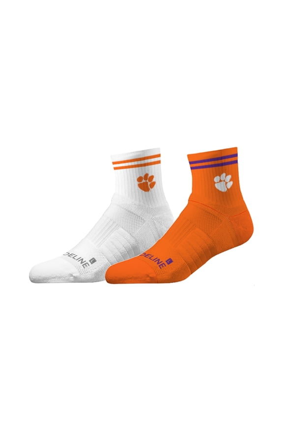 Unisex Strideline Clemson Tigers Premium Knit 2-Pack Half Calf Socks Set