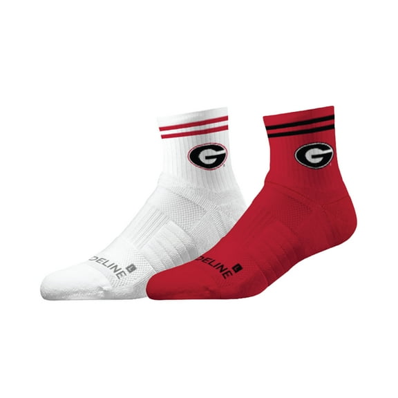 Unisex Strideline Georgia Bulldogs Premium Knit 2-Pack Half Calf Socks Set
