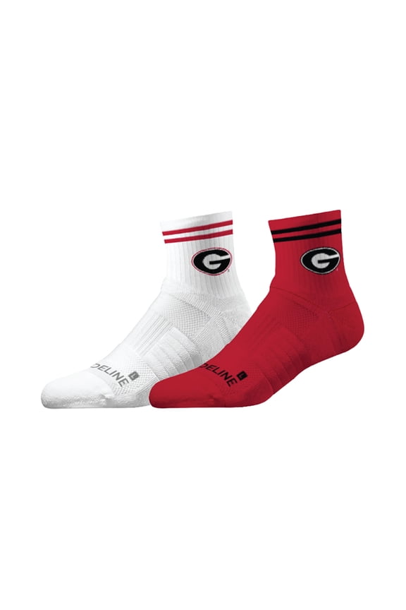 Unisex Strideline Georgia Bulldogs Premium Knit 2-Pack Half Calf Socks Set