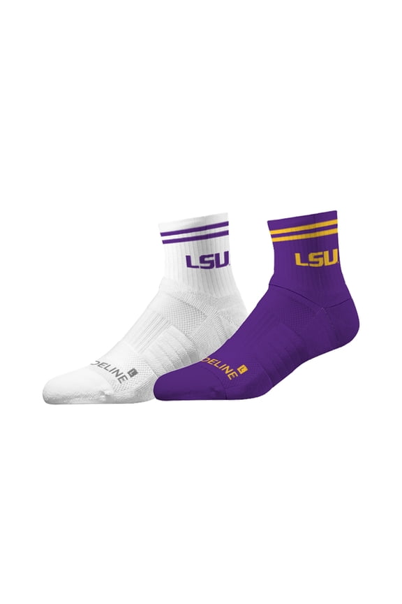 Unisex Strideline LSU Tigers Premium Knit 2-Pack Half Calf Socks Set
