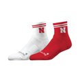 thumbnail image 1 of Unisex Strideline Nebraska Huskers Premium Knit 2-Pack Half Calf Socks Set, 1 of 1