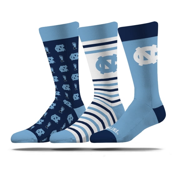Unisex Strideline North Carolina Tar Heels Business Knit Crew Socks Three-Pack Set