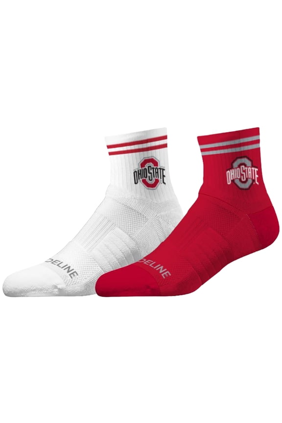 Unisex Strideline Ohio State Buckeyes Premium Knit 2-Pack Half Calf Socks Set