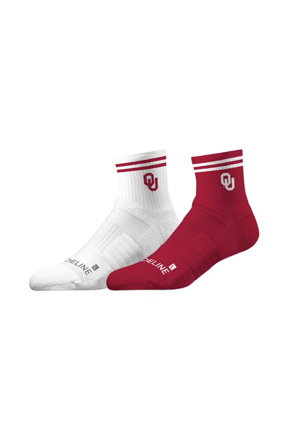 Unisex Strideline Oklahoma Sooners Premium Knit 2-Pack Half Calf Socks Set
