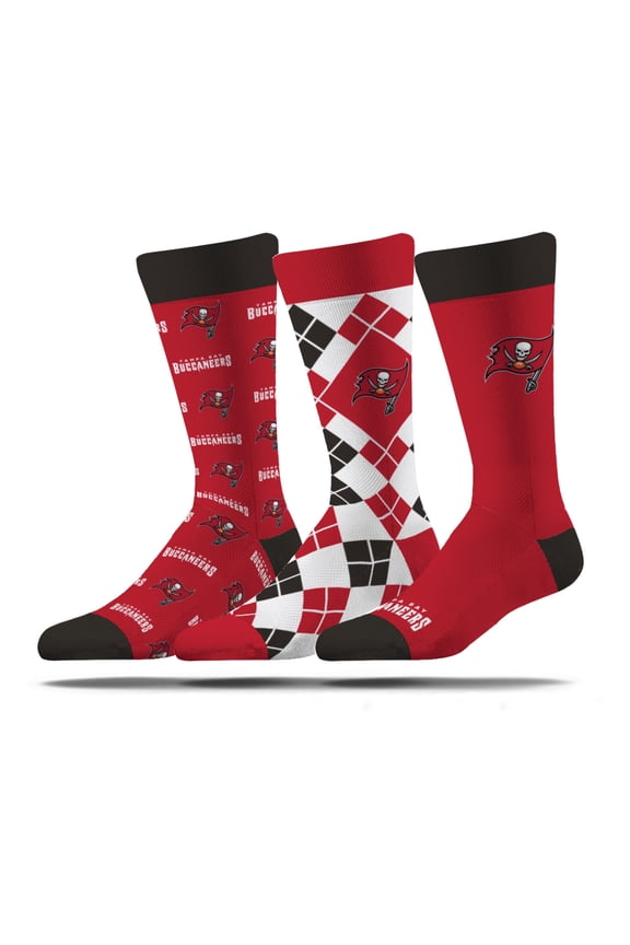 Unisex Strideline Tampa Bay Buccaneers Business Knit Crew Socks Three-Pack Set