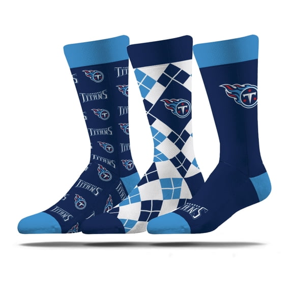 Unisex Strideline Tennessee Titans Business Knit Crew Socks Three-Pack Set