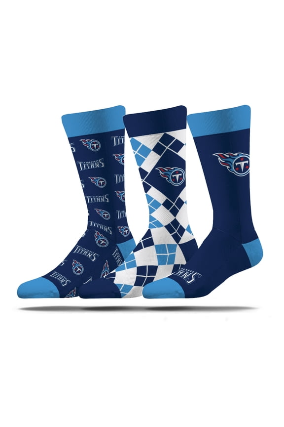 Unisex Strideline Tennessee Titans Business Knit Crew Socks Three-Pack Set