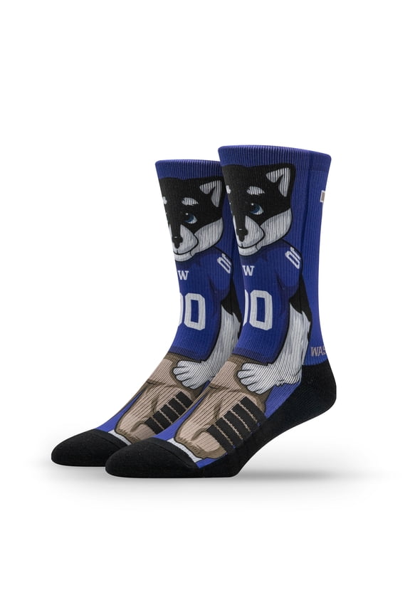 Unisex Strideline Washington Huskies Premium Mascot Crew Socks