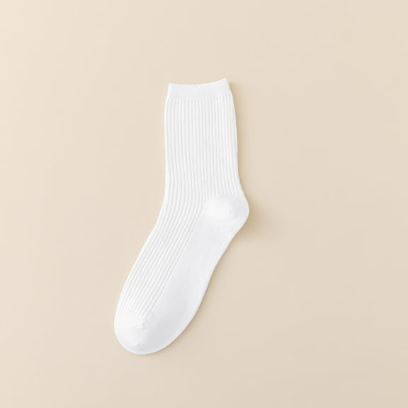 Unisex Striped Cotton Socks | 5-Pack Breathable Socks for Daily Wear, Gym & Travel Under 5$, Hontri Women's Socks Autumn And Winter Cotton Pile Socks , White, One Size