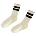 thumbnail image 1 of Unisex Striped Crew Socks Matching Couple Socks Soft Comfortable Mid Calf Socks Casual Cotton Socks for Men Women Everyday Activities, 1 of 2