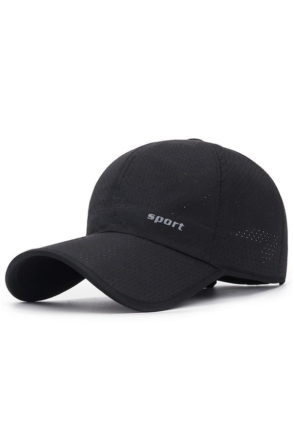 Unisex Structured Baseball Cap Plain Solid Color High Sun Visor Athletic Trucker Hat Type 4