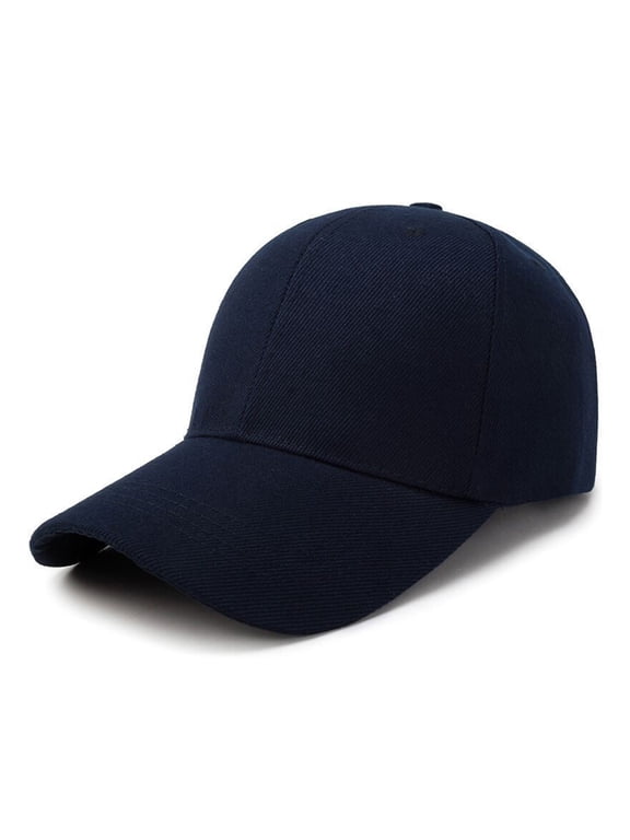Unisex Structured Baseball Cap with Adjustable Closure - Performance Hat for Outdoor Activities Navy One Size