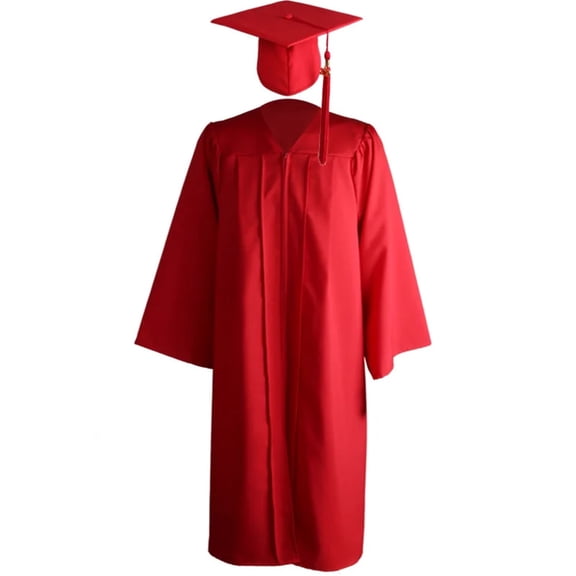 Unisex Student Graduation Gown Tasse Cap Pendant Set Formal High School Robes Hat Set University Bachelor Clothes