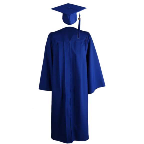 Unisex Student Graduation Gown Tasse Cap Pendant Set Formal High School Robes Hat Set University Bachelor Clothes