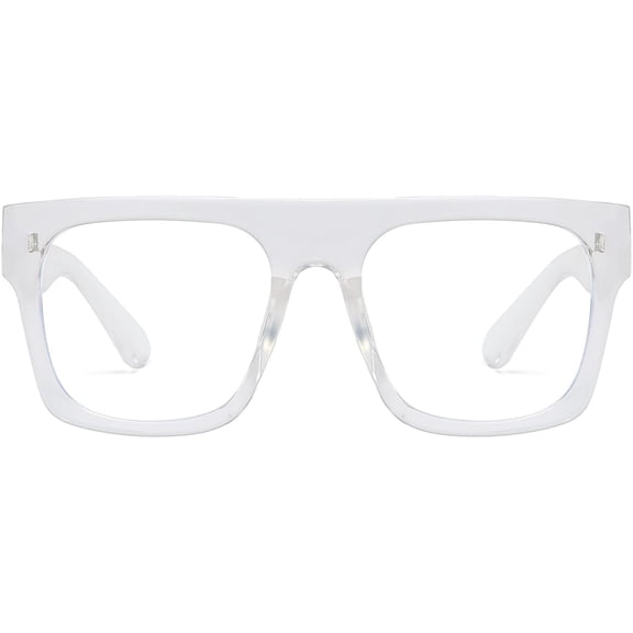 Unisex Stylish Square Non-prescription Eyeglasses Glasses Flat Big Eyeglass Frames Large lens Clear Lens Eyewear