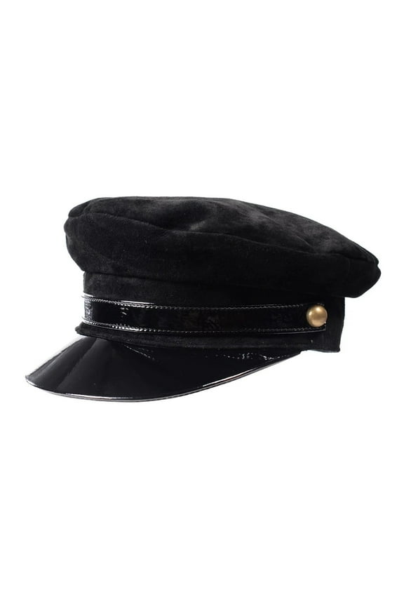 Unisex Suede Berets Caps Winter Genuine Leather Nubuck Hat With Belt Golden Buckle Students Navy Hats Newboy Casquette