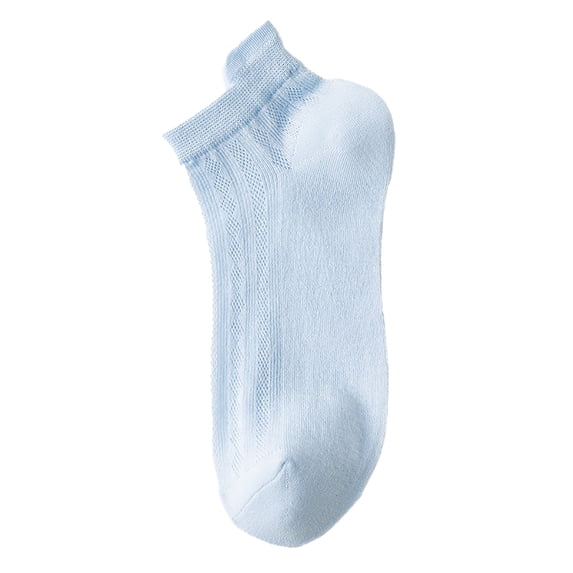 Unisex Summer Ankle Socks Thin Cotton Mesh Breathable Moisture Wicking Athletic Socks with Tab Heel