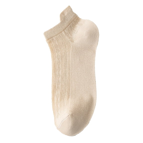 Unisex Summer Ankle Socks Thin Cotton Mesh Breathable Moisture Wicking Athletic Socks with Tab Heel