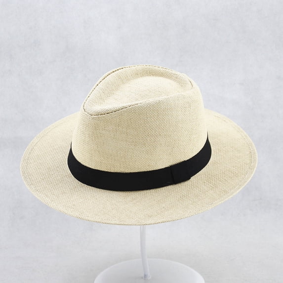 Unisex Summer Beach Panama Sun Hat For Women Wide Brim Cap 50 Plus