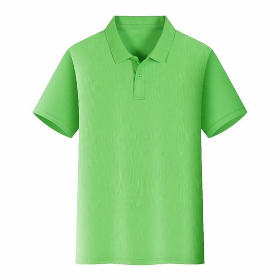 Unisex Summer Breathable Button Down Shirt - Lapel Collar, Polyester/Spandex, for Work/Casual - S-XXXXL Sizes