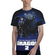 Unisex Summer How To Train Your Dragon Toothless T-Shirts Crewneck Cool Short Sleeve Funny Graphic Print Top Casual Tees For Men Women