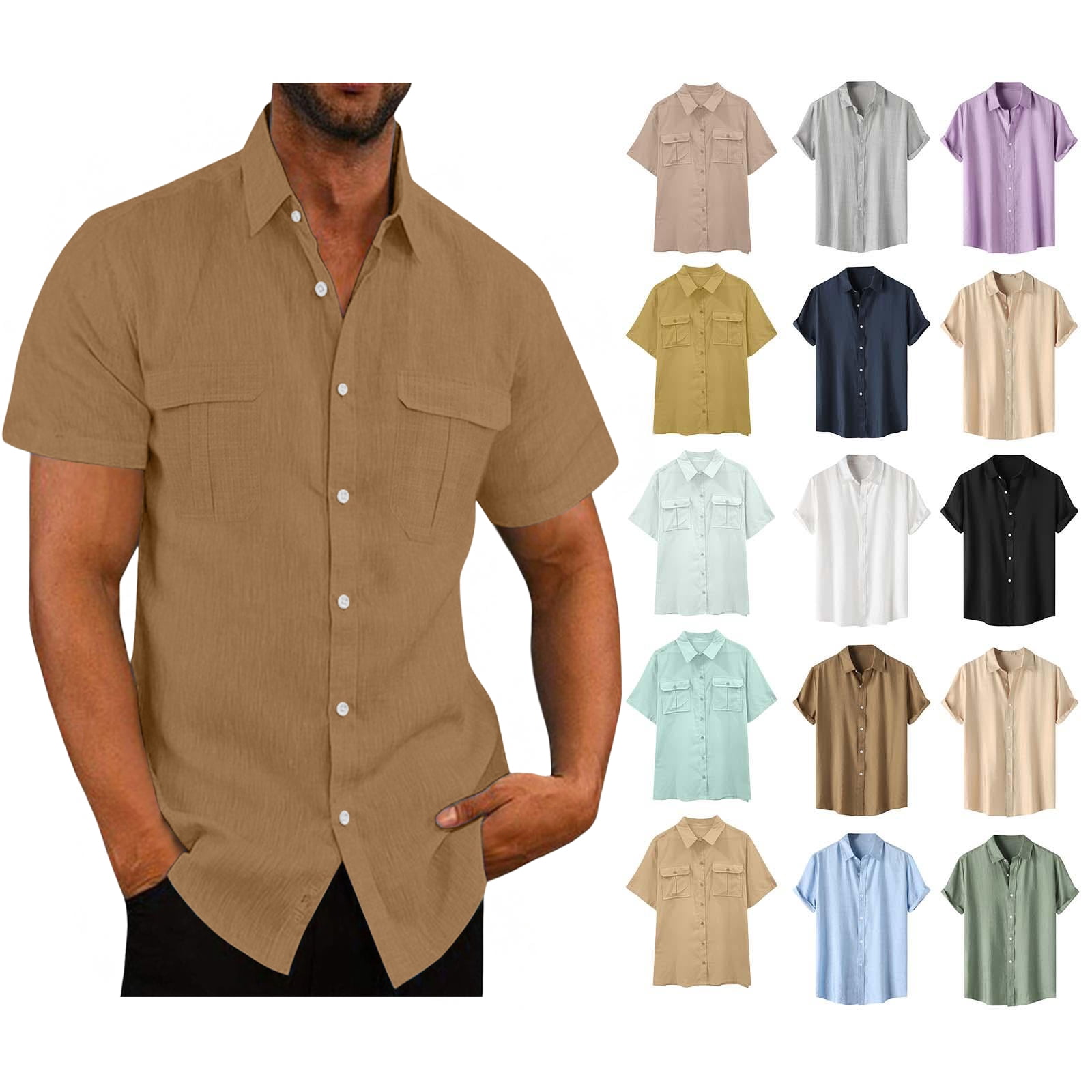 Short Sleeve Lapel Top main image 0