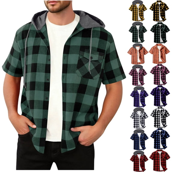 Unisex Summer Lapel Single Breasted Double Pocket Short Sleeved Shirt Top Short Sleeved Lapel Top/shirt