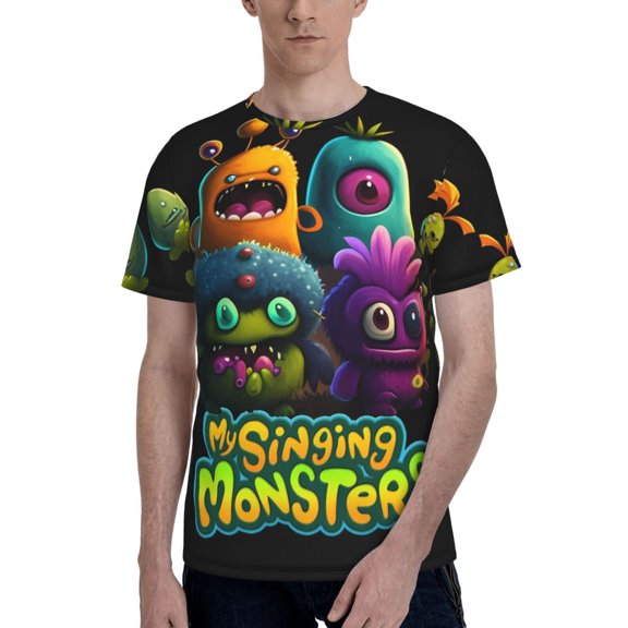 Unisex Summer My Singing Monster T-Shirts Crewneck Cool Short Sleeve Funny Graphic Print Top Casual Tees For Men Women